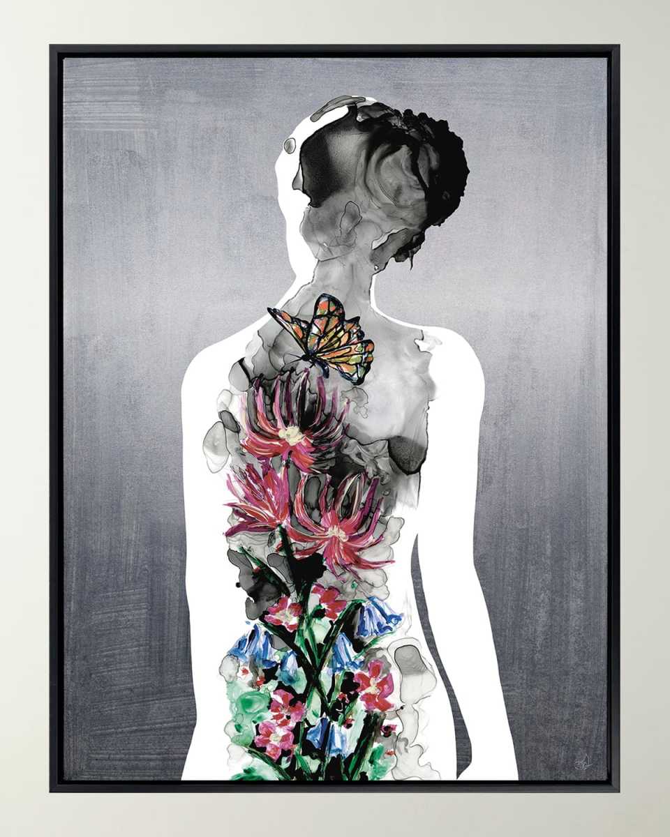 "Silhouette in Bloom II" Framed Giclee